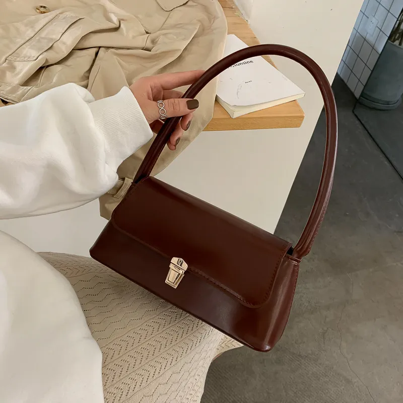 韩系复古腋下法棍包一件代发